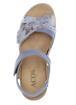 ELENA EDEN sandaal gemaakt van nappaleer DUIF BLAUW