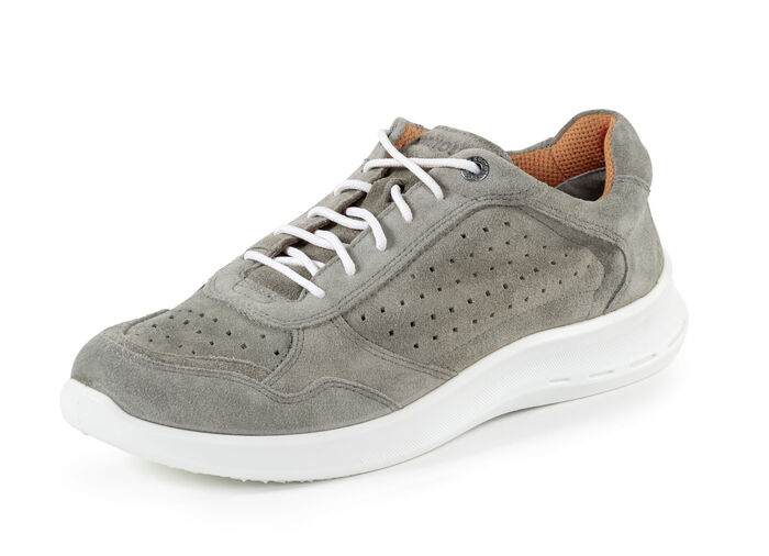 Veterschoen gemaakt van zacht su&egrave;de KAKI