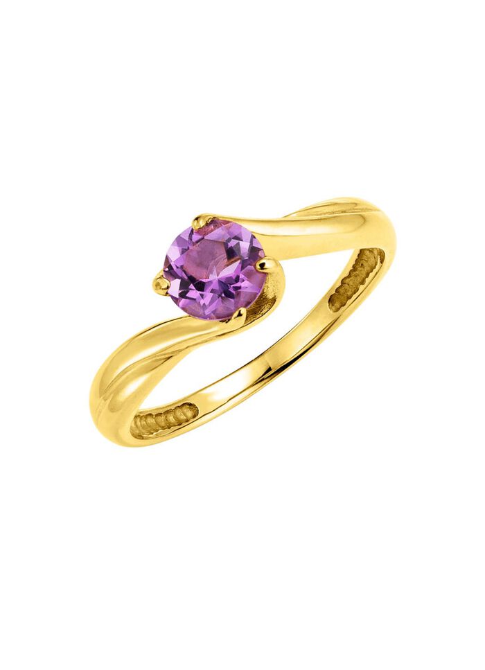 Eersteklas damesring met echte amethist 