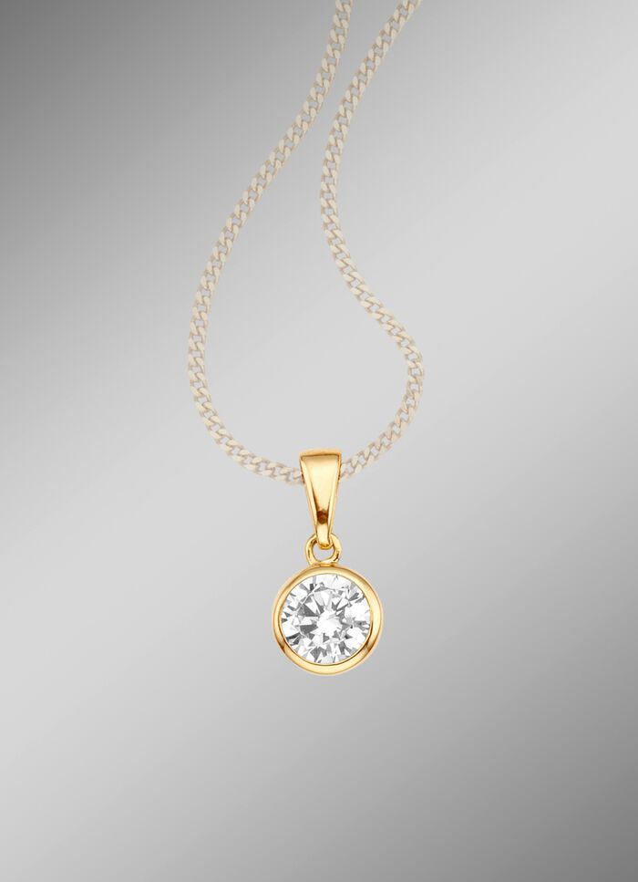 Kettinghanger met synth. zirkonia 