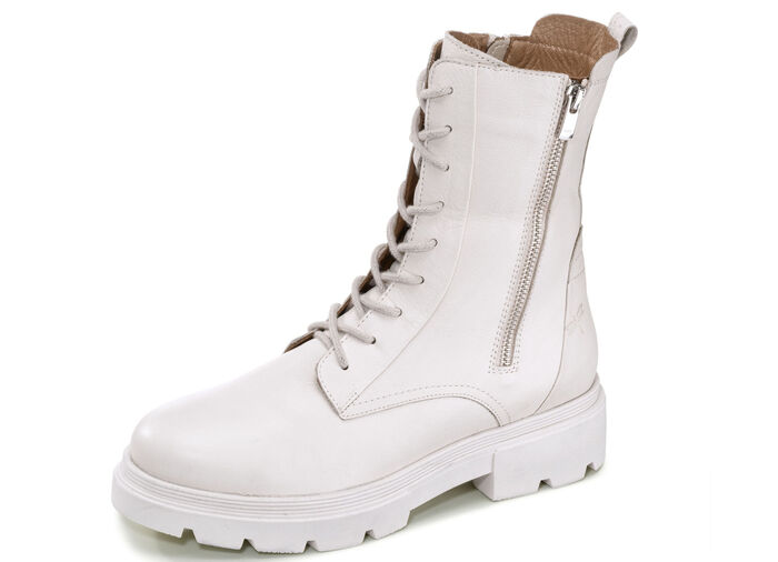 Enkellaarsjes met vetersluiting van Dragonfly BEIGE