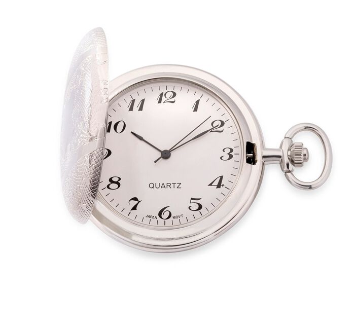 Quartz zakhorloge met metalen kast 