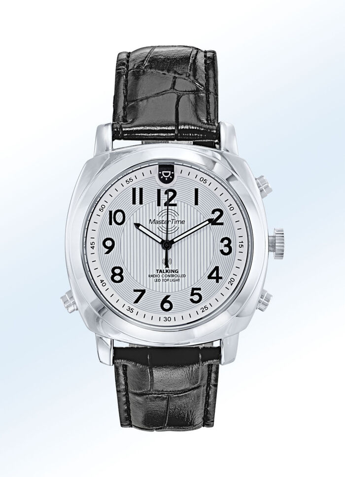 Radiopartnerhorloge met leren band 