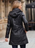 Korte leren jas van &ldquo;Caminari&rdquo; ZWART