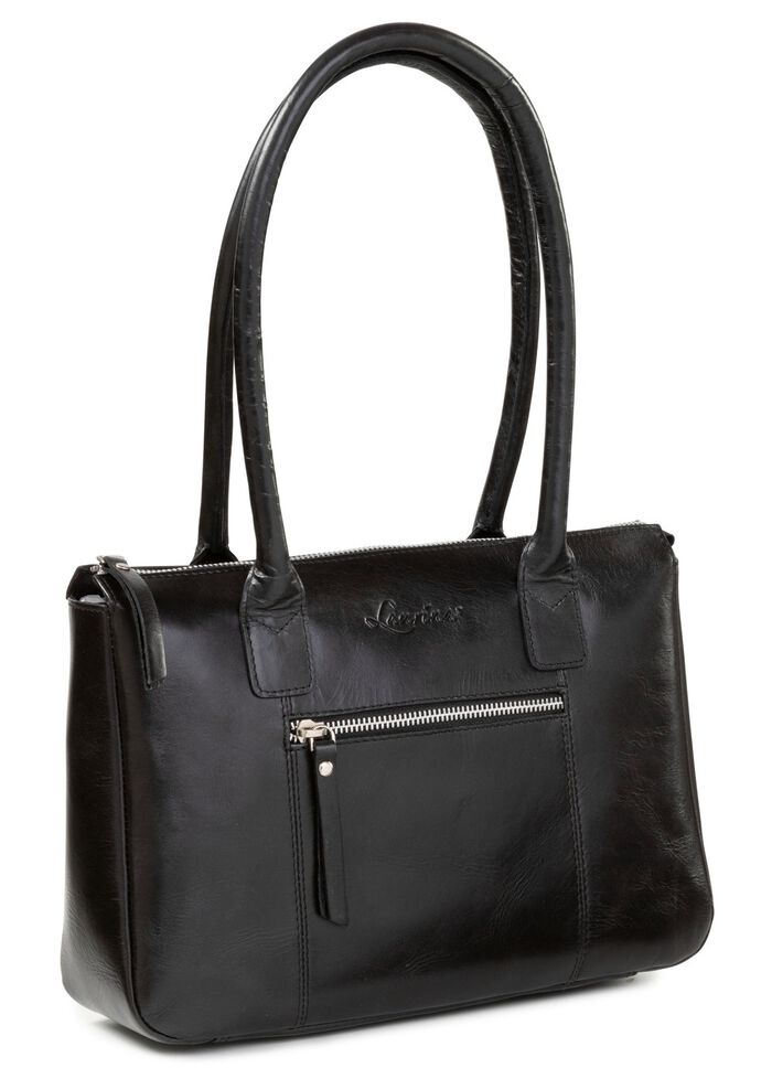Laurina, tas, dames, van leer ZWART
