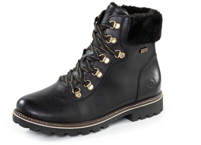 Remonte enkellaarzen met veters en pluche kraag 