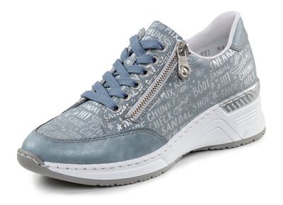 Rieker vetersneakers gemaakt van bedrukt synthetisch materiaal 