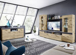 Chique wandmeubel met LED-verlichting EIKENGRAFIET