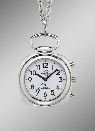 Radiogestuurde hangklok met spreektijdaankondiging met &eacute;&eacute;n druk op de knop 