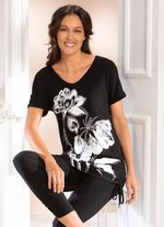Lang shirt met contrastprint 