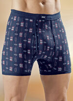 Vier-pack broek met gulp met paspel, all-over dessin 