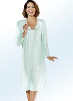 Nachthemd, met lange mouw en V-hals MUNT