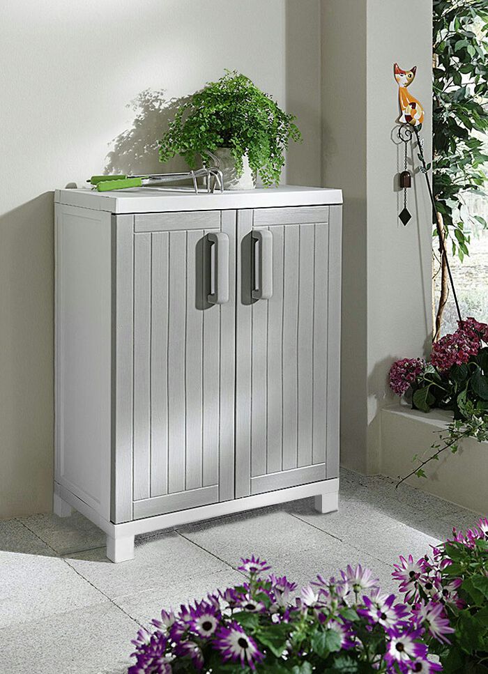 Opbergkasten van polypropyleen GRIJS