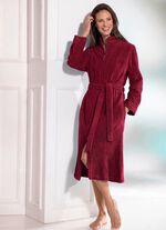 Kuitlange badjas met rits 