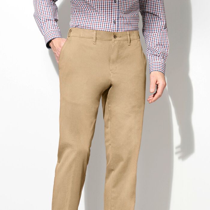 Broek van "Francesco Botti" met comfortabele tailleband in 3 kleuren BEIGE