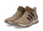 Rieker, trendy dameslaarzen, winterschoenen, met rits TAUPE-BRUIN