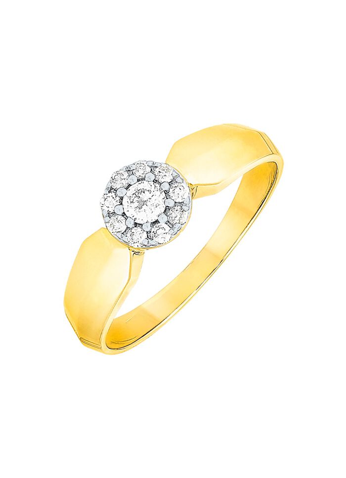 Expressieve damesring met diamanten 