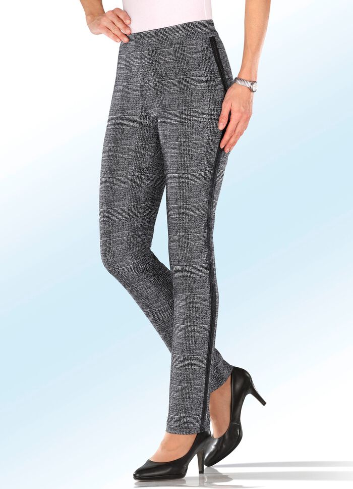 Broek met trendy Glencheck-dessin 