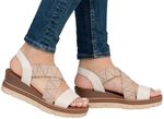 Remonte sandalen met gevlochten details LICHTBEIGE-ZAND