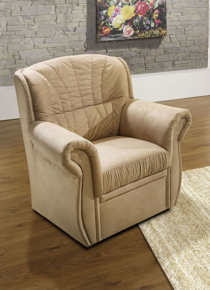 Gestoffeerd meubel met een comfortabele micro-velours bekleding CAPPUCCINO