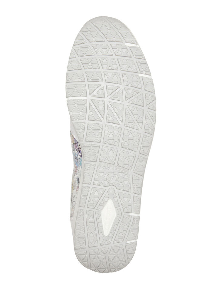 ELENA EDEN pantoffels gemaakt van nappaleer WIT-MULTICOLOR