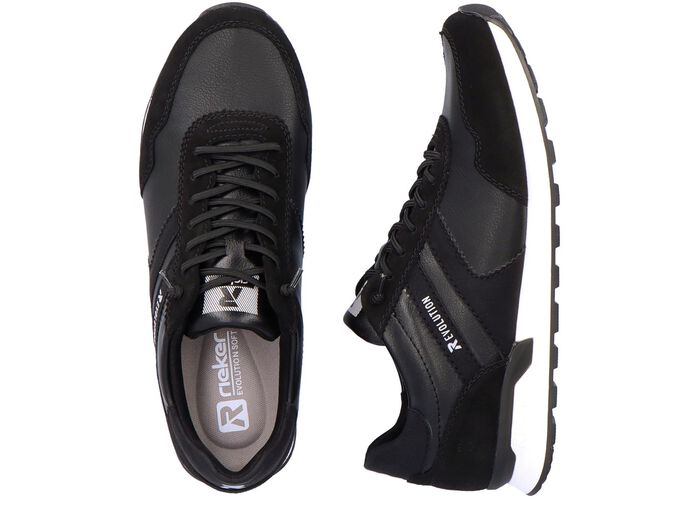 Sneakers met veters en uitneembaar voetbed van textiel 