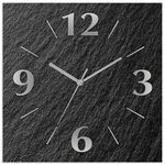 Hoogwaardige wandklok in leisteenlook 