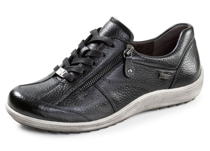 ELENA EDEN, ademende damessneakers, breedte H, met uitneembaar voetbed ZWART