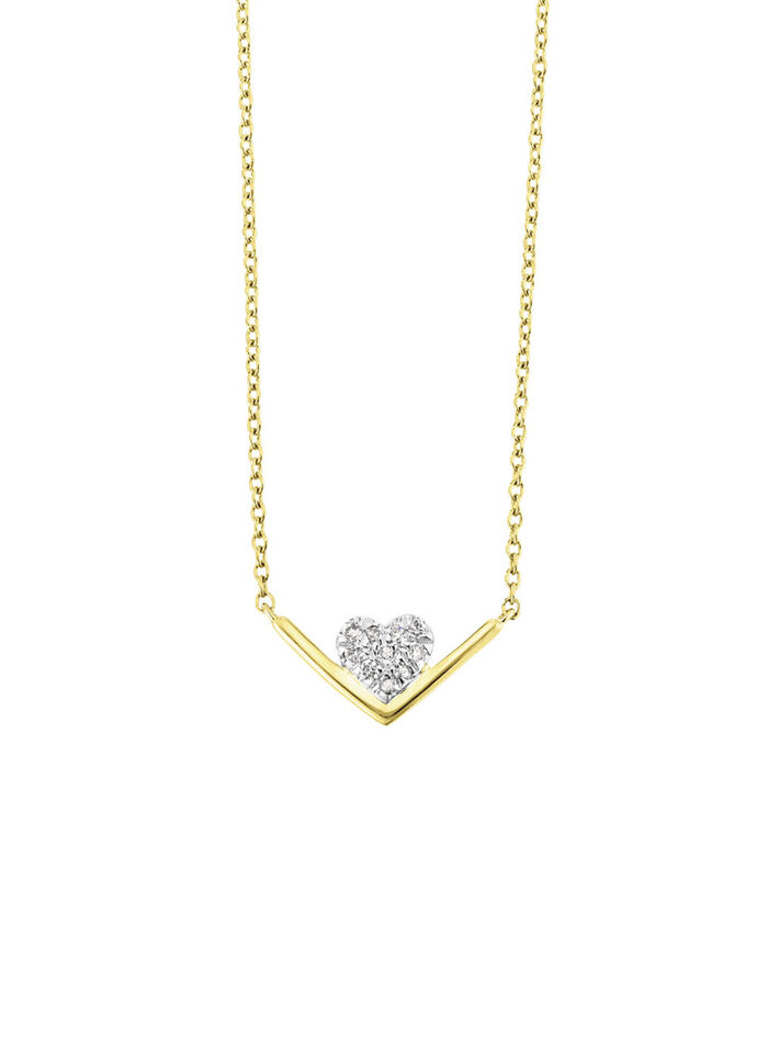 Stevig collier met diamanten 