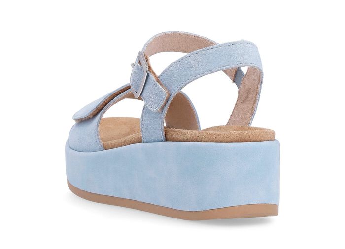 Sandaal gemaakt van fluwelen su&egrave;de 