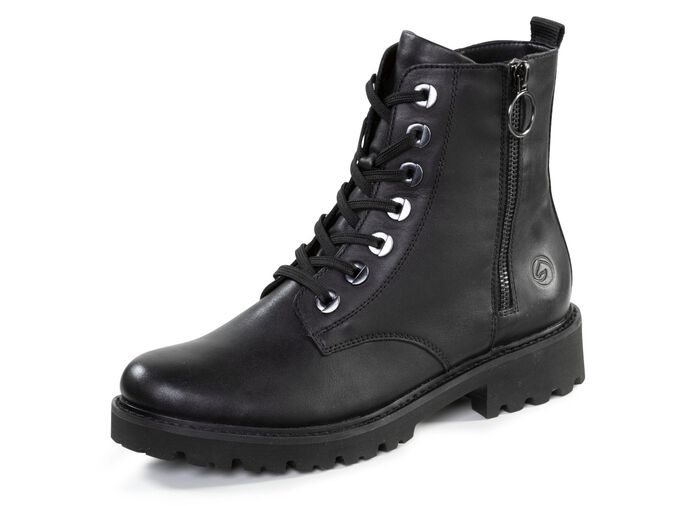 Remonte, modieuze dames enkellaarsjes, winterschoenen, breedte G, met uitneembaar voetbed ZWART