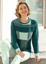 Trui met patchwork-motief 