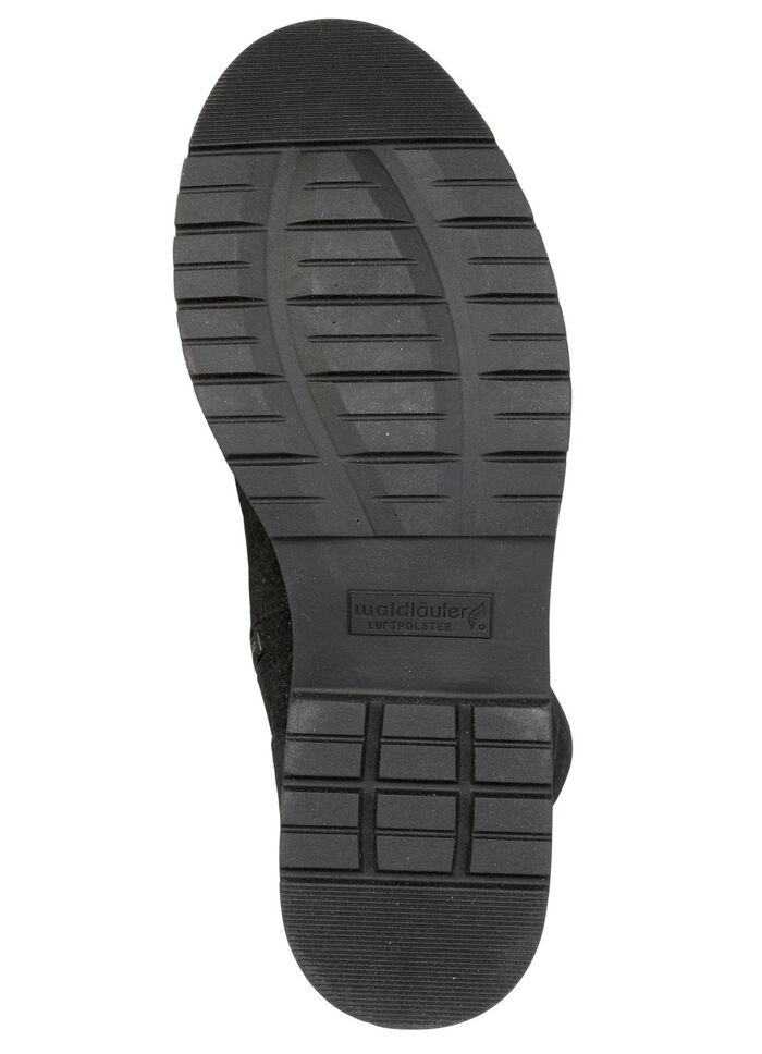 Waldl&auml;ufer, comfortabele dames enkellaarsjes, breedte G, met uitneembaar voetbed ZWART