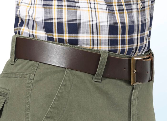 Elegante herenriem, 4 cm breed DONKERBRUIN