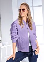 Functionele omkeerbare blouson met ribgebreide kraag 