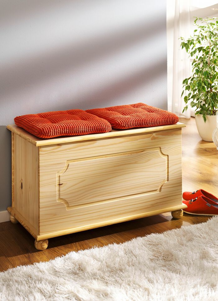 Zitkist van massief grenenhout 