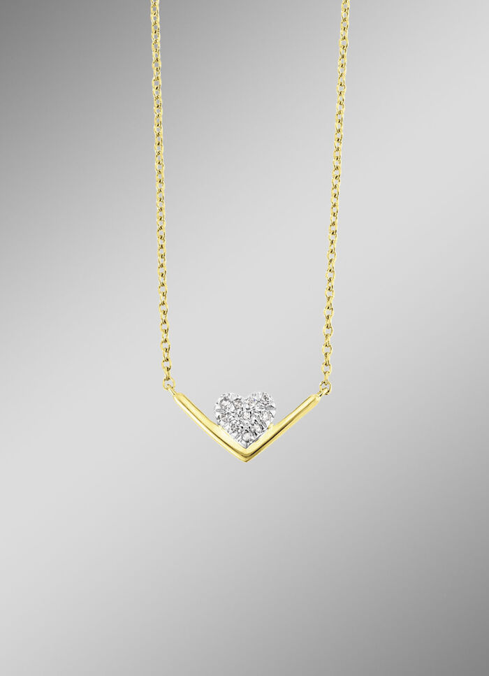 Stevig collier met diamanten 