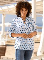 Blouse met korte knoopsluiting 