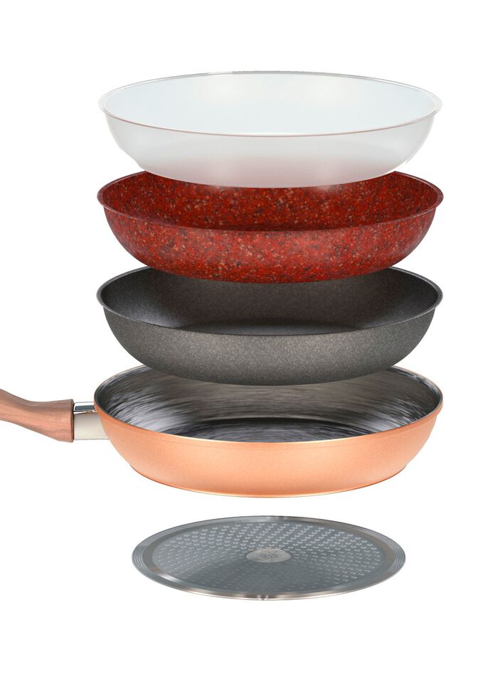 Livington Copper & Stone pannen met antiaanbaklaag 