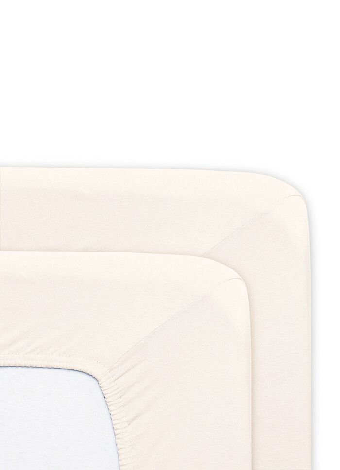 Zachte flanellen hoeslakens van katoen ECRU