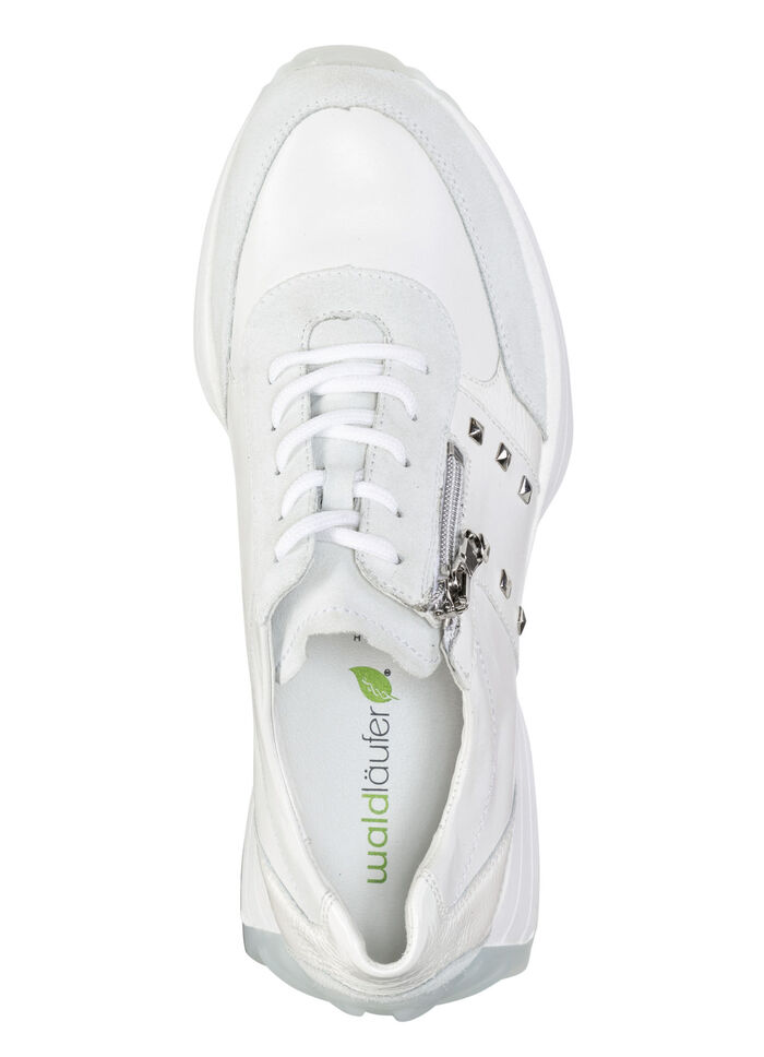 Waldläufer sneakers met klinknagels WIT-IJSGRIJS