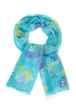 Sjaal met fantasie bloemenmotief 