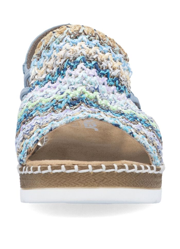 Rieker, zomerse damessandalen, met elastische bandjes aan de zijkant 