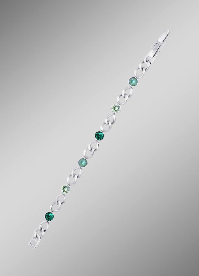 Armband met groene kristallen 