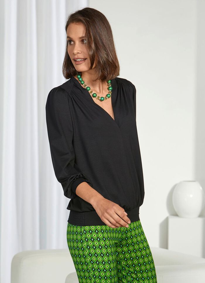 V-hals shirt in 2 kleuren 