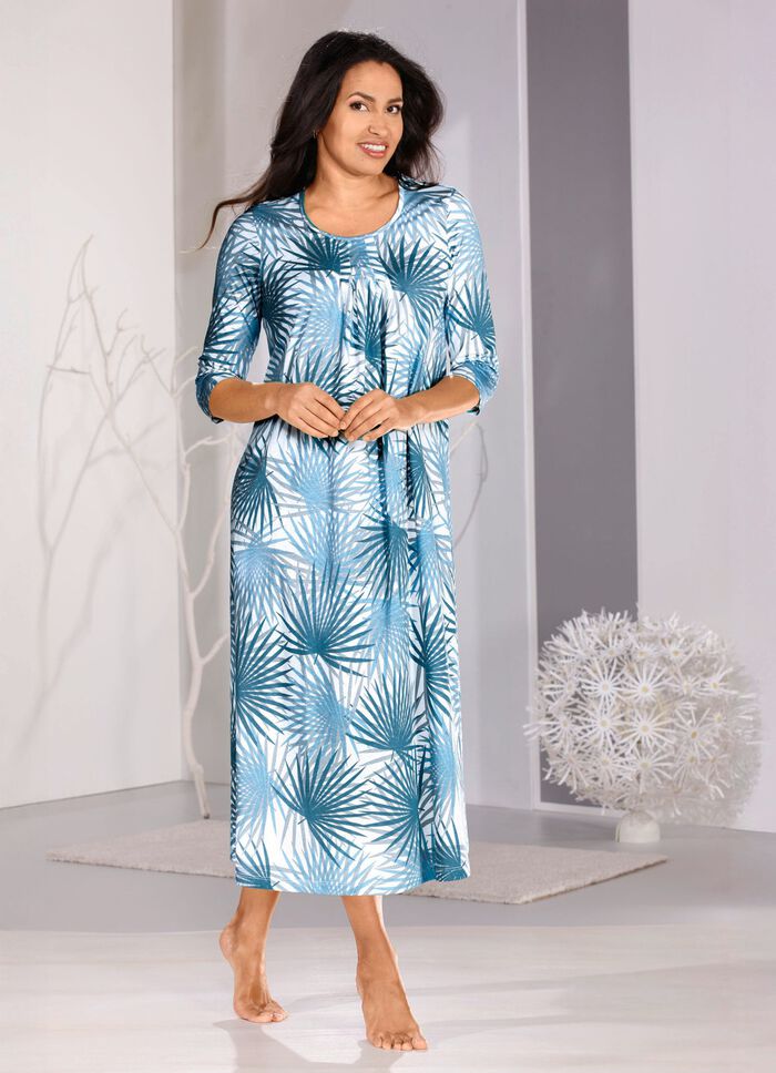 Nachthemd, enkellengte en driekwartmouwen 