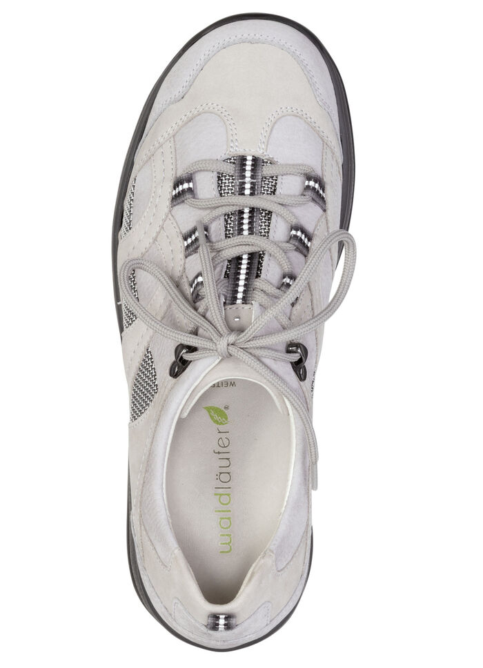 Waldläufer, sportieve dames veterschoenen, breedte H, met uitneembaar voetbed GRIJS