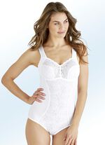 Swegmark of Zweden broekcorselet met elastische kant WIT