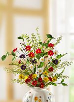 Boeket gemaakt van kunst- en textielmateriaal, set van 2 