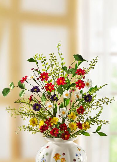 Boeket gemaakt van kunst- en textielmateriaal, set van 2 